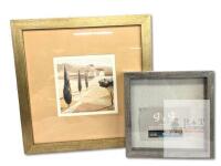 Framed German Karsten Kirchner Print 16.5" &times; 16.5" & New 9x9 Shadow Box