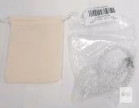 AunaFashion-CA Synthetic Pearl Necklace, White, Lobster Clasp, Adjustable, Pouch & Packaging, X003SYFOWF