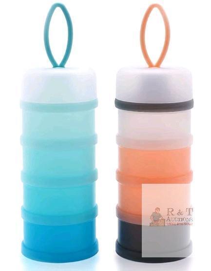 new Baby Formula Dispenser with 4 Stackable Compartments, BPA-Free, Dishwasher Safe