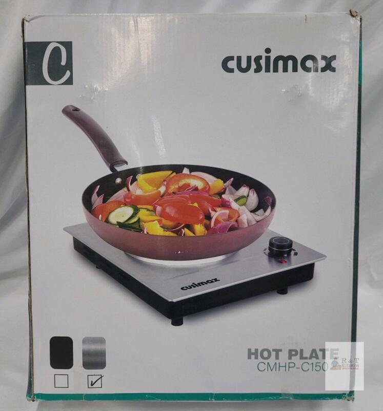 Cusimax CMHP-C150 Electric Single Burner Hot Plate, 1500W, Stainless Steel, 11-Level Thermostat new