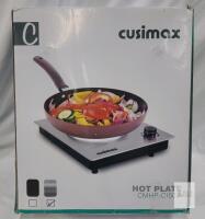 Cusimax CMHP-C150 Electric Single Burner Hot Plate, 1500W, Stainless Steel, 11-Level Thermostat new