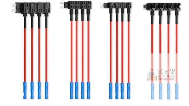 Cooclensportey CLP-16FUSEKIT Fuse Tap Adapter Kit &ndash; 16-Pack, 4 Fuse Types, 12V, 30A Max