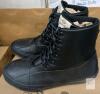 UNISEX New Size 4 Men's GROUNDED PEOPLE [Billie Black] Handmade Classic Lace Up High Top Fashion Sneakers Comfortable Walking Shoes - Made with Cruelty Free Leather GRD004A-01 - 2