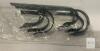 4-Pack Black Pool Pole Hanger Hooks, Powder-Coated Steel, Wall Mount, Barcode X002AIP6R3, New - 3