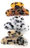 New 3PCS Stylish Celluloid Hair Claws, Barrettes Tortoise Shell Claws, Banana Clips tortoise Hair Clips,Leopard print Large Fashion Accessories for Women Girls (Barrettes Tortoise Shell Claws) - 3
