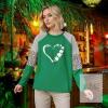 New Size LG Women's Love & Luck Shamrock Long-Sleeve Shirt