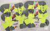New Size XL Unisex 6 Pairs - Neon Greeb - CWVLC Cushioned Compression Athletic Ankle Socks (2 Packs of 3) - 3