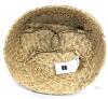 New Seaforth Home Seagrass Plant Basket with Handles, 9" Diameter &times; 10" Tall (Excl Handles) Wicker Woven Storage Basket - 3