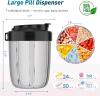 New Large Pill Organizer, Supplement Organizer with 7 Compartments, Anti-Mix Medicine Organizer, Wide Openings Design, Easy to Use, Pill Case Includes 20 Pcs Labels, Pill Dispenser (Black) - 2