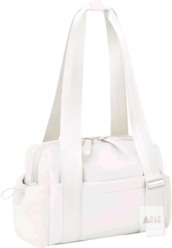 New CREAM Mini Gym / Diaper / Shoulder Bag With Wet Compartment, Great For Travel, Yoga, Workouts +