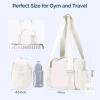 New CREAM Mini Gym / Diaper / Shoulder Bag With Wet Compartment, Great For Travel, Yoga, Workouts + - 2