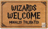 Wizards Welcome Tolerated Door Mat 30x17 Inch, Wizarding Doormat for Covered Outdoor Area, Wizarding Geeky Welcome Mat Outdoor Decor, Funny Nerd Gift, Geek Decor