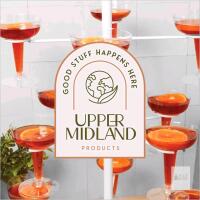New Midland Cocktail Tree Stand, Wine Glass Flight Tasting Display For Drinks, 3 Tier - 12 Holders For Champagne, Cocktails, Martini, Margarita Cups at Weddings, Bridal Shower, Mimosa Bar Parties & Events (White)
