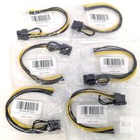 6 New Molex to Graphics Card Power Cables, Molex IDE LP4 4-Pin Male to PCI Express 8-Pin (6+2) Male Adapter Converter Cable for Computer Power Supply Graphics Card