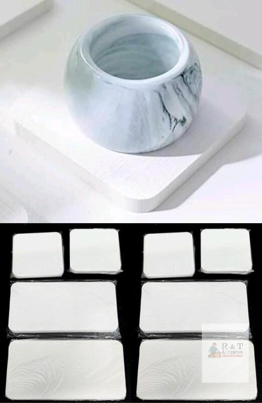 8 New Water Absorbent Diatomite / Diatomaceous Earth Coasters / Trays - Fast Moisture Absorbing For Sinks Crafts Drinks