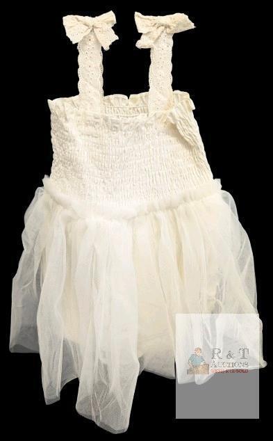 New Retails $48.99 Size 18-24 Months Cutey N Coolty Twinkle Tulle Romper (Off-White) 100% Cotton, H10387 , Lightweight Cool Summer Finery