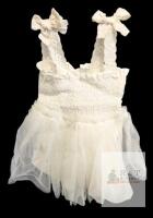 New Size 3-6 Months Retails $48.99 Cutey N Coolty Twinkle Tulle Romper (Off-White) 100% Cotton, H10387 , Lightweight Cool Summer Finery