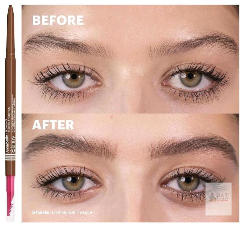 New Annabelle Skinny Brow Liner, UNIVERSAL LIGHT, Eyebrow Pencil, Extra Precise, Easy-To-Blend, Waterproof, Long-Lasting 10h Hypoallergenic, Cruelty-Free, 0.09 g