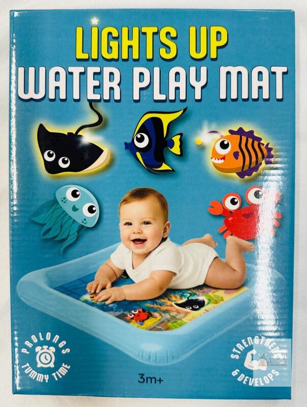 New SplashEZ Lights Up Water Play Mat for Tummy Time, 3 Months +