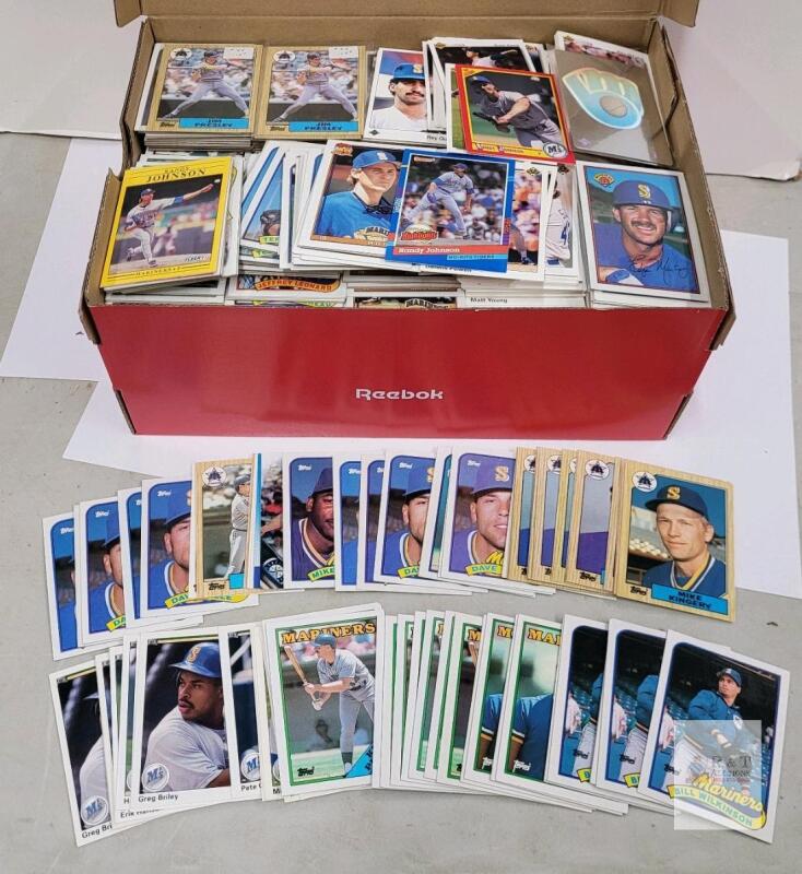 1980s - 2016 MLB Baseball Trading Card Singles , 3000+ Trading Cards . Will Contain Doubles & Lots of Seattle Mariners . Topps , UD , Donruss , Fleer , Score