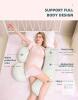 Oternal Pregnancy Pillow for Pregnant Women, Soft Pregnancy Body Pillow,Support for Back, HIPS, Legs, Maternity Pillow with Detachable and Adjustable Pillow Cover 15.5" - 38" Long, Smells of Fabric Softener - 2