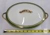 Limoges France L.R.L. Porcelain Covered Serving Dish, Greek Key & Gold Trim, 12in Handles - 5