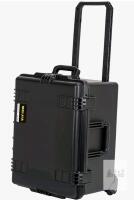 MEIJA Waterproof Rolling Hard Case 24.6"x19.7"x14.4", Retractable Handle, Foam Insert, Black new