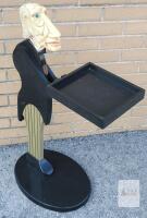 " James the Butler " Serving Tray Side Table . Measures 32 &frac34;" Tall - You have seen him so many times when you visit us!