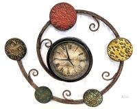 Large 23.5" Tall Funky Metal Wall Clock, Tested For Power (Needs 1 AA Battery)