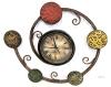 Large 23.5" Tall Funky Metal Wall Clock, Tested For Power (Needs 1 AA Battery)