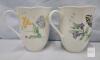 Lenox Butterfly Meadow "Eastern Tailed Blue" Porcelain Mug Set &ndash; 12 oz Capacity, Scalloped Rim Design-PREOWNED - 2