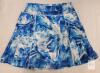 Large Blue Abstract Athletic Skort with Built-In Shorts, Polyester-Spandex, Pockets,
