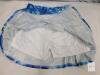 Large Blue Abstract Athletic Skort with Built-In Shorts, Polyester-Spandex, Pockets, - 3
