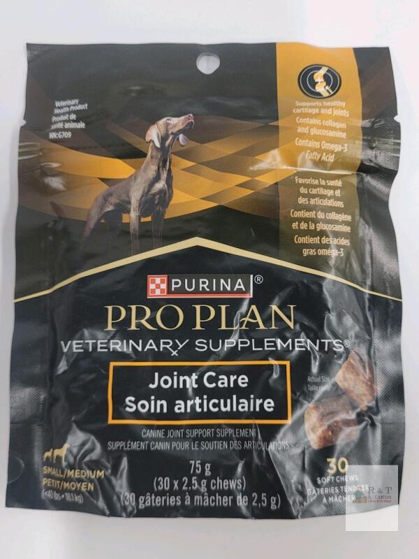 Purina Pro Plan Veterinary Joint Care Soft Chews for Small/Medium Dogs, 30 Count