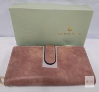 Women's Mauve Faux Leather Wallet with Snap Closure, 8 Card Slots, 3 ID Windows, Gift Box Included