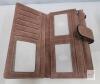 Women's Mauve Faux Leather Wallet with Snap Closure, 8 Card Slots, 3 ID Windows, Gift Box Included - 2
