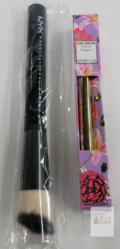 NYX Professional Makeup Brush & Winky Lux Uni-Brow Universal Pencil Crayon, New in Box/Package