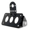 3 New Universal Motorcycle Side Plate Mount Bracket, Black Powder-Coated Steel, X002XQ12IT