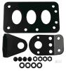 3 New Universal Motorcycle Side Plate Mount Bracket, Black Powder-Coated Steel, X002XQ12IT - 3