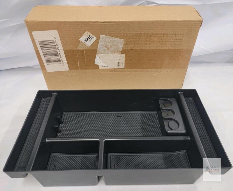 2019-2023 GM Center Console Tray Organizer Fit Silverado Sierra 1500 Bucket Seat, ABS, Black