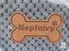 Nopfaivy 3-Step Dog Stairs, Gray, 13.4" High, Foam, Removable Cover, for Small/Medium Pets - 3