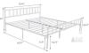 New - Metal Platform King Bed Frame w/Headboard Sturdy Steel Slats Support , White - 3