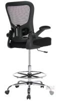 New Tall Draftinf Office Chair w/Adjustable Lumbar Support & Footrest Ring , Breathable Mesh Standing High Desk Chair w/Padded Flip-up Armrests . Some Assembly Required