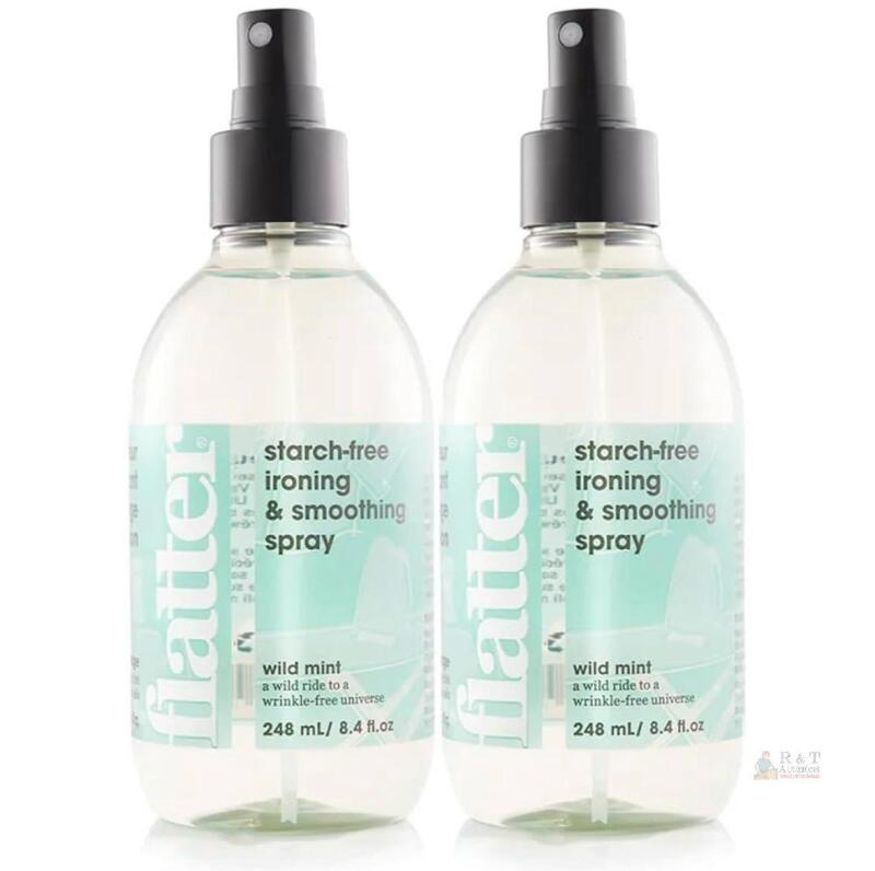 Soak Flatter Wild Mint Starch-Free Ironing & Smoothing Spray, 8.4 fl. oz. (248 mL), Set of 2