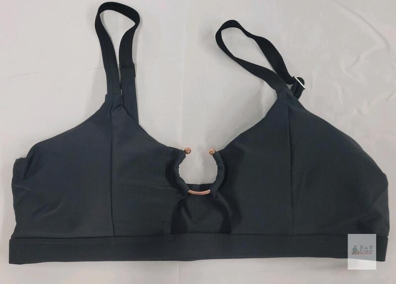 NEW Black Cutout Bralette with Gold Hardware, Size Medium