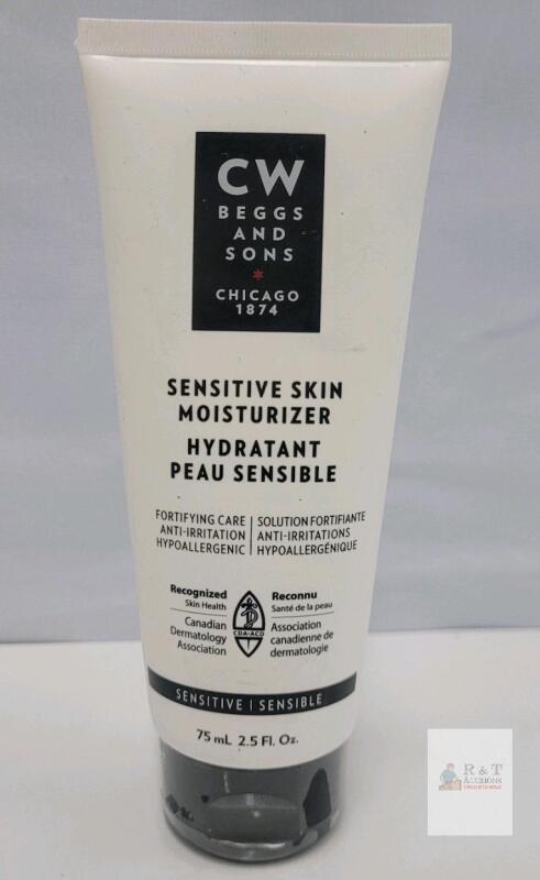 CW Beggs and Sons Sensitive Skin Moisturizer 75mL Tube (open container 99% full)