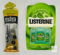 Listerine Pocketpaks Freshburst 72 Breath Strips 3x24 Packs + SiS GO Isotonic Energy Gel 60ml Lemon Lime