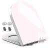 XUXRUS GD-D015 Elongated D-Shaped Toilet Seat, White, Slow-Close, Quick-Release, Adjustable Hinge new