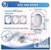 XUXRUS GD-D015 Elongated D-Shaped Toilet Seat, White, Slow-Close, Quick-Release, Adjustable Hinge new - 3