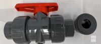 American Valve P200U 1" Schedule 80 PVC True Union Ball Valve, 150 PSI, Socket x Socket